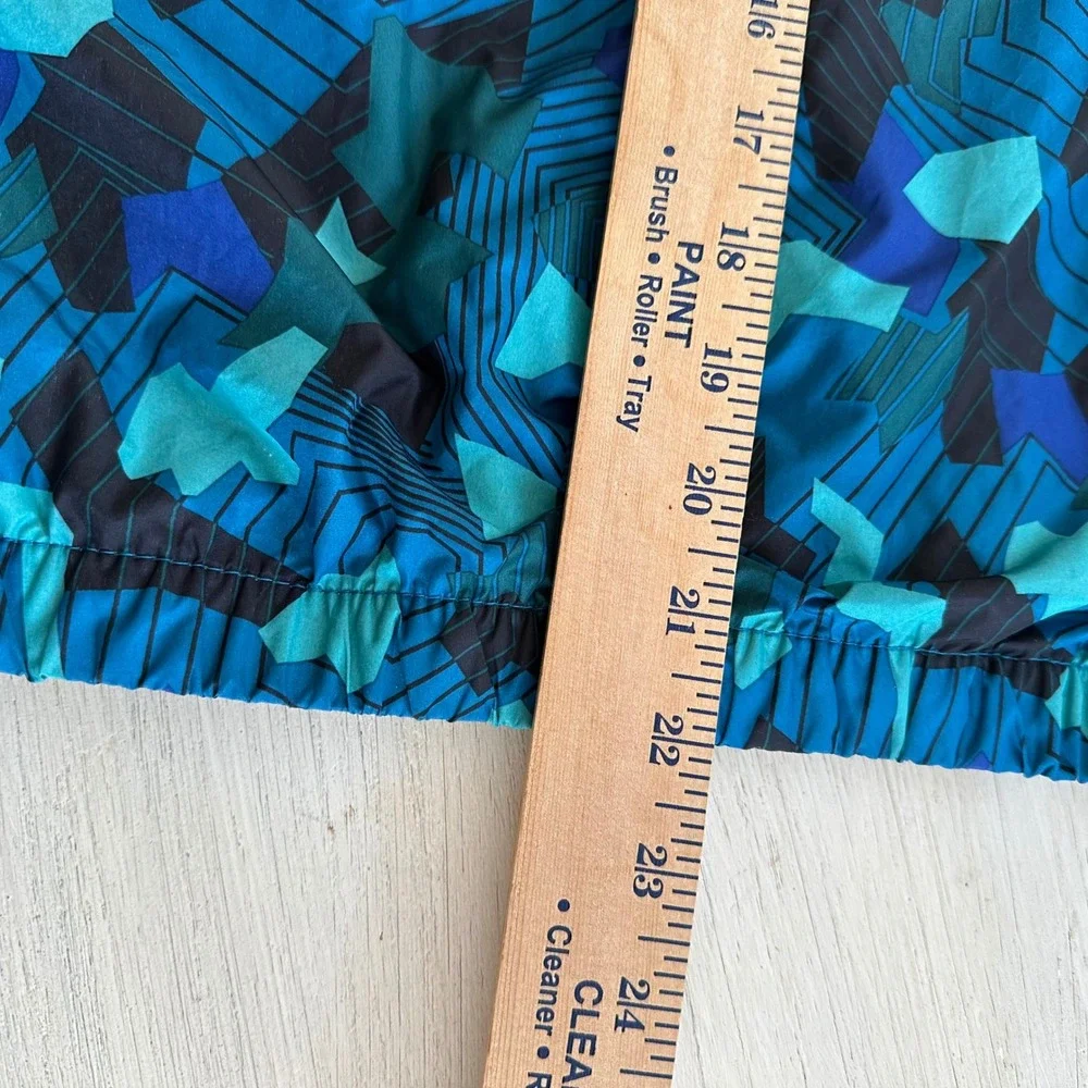 Gymboree‎ Boys Blue Geometric Camo Windbreaker Rain Jacket Mesh Lined L 10-12